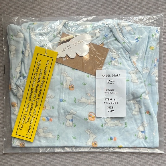 NIB Angel Dear - Blue Bunnies Gown - Picture 2 of 3